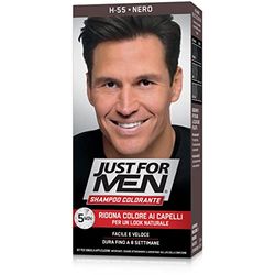 Just For Men H55 Black Gel Dye for Men - Covers White and Grey Hair - Natural Look