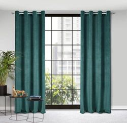 Eurofirany ELIZA Tenda Strutturale in Velluto con Occhielli - 1 Pz. Tenda Termica Isolante in Velluto, Opaca, Oscurante, Per cameretta, Soggiorno, 140x250 cm, Menta