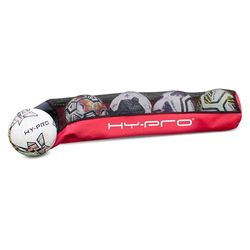 Hy-Pro Sporttas, Hy-Pro Ball Tube Bag voor voetbal, capaciteit 5 ballen, robuust polyester, sneldrogend gaas, verstelbare schouderriem, rood