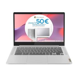 Lenovo IdeaPad Slim 3 Chrome 14M868 - 14'' FHD Laptop (MediaTek Kompanio 520, RAM 8GB, SSD 128GB, Arm Mali-G52 2EE MC2 GPU, Chrome OS) Francuska klawiatura AZERTY - szara