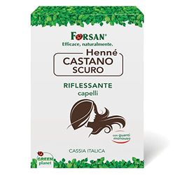 Matt, henna, mörkbrun, hårplattning baserat på Cassia Italica, med granatäpple, rabarber och campingextrakt, 100% naturligt, stärker håret, täcker vitt hår, 2 förpackningar om 50 g