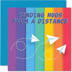 Tarjetas de cumpleaños de larga distancia para hombres y mujeres, diseño de arco iris, tarjeta de feliz cumpleaños para mamá, papá, hermano, hermana, tía, tío, amigo, tarjetas de felicitación de