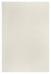 LUXOR- living Mazzolla Tapete de lã natural para salão, macio, 160 x 240 cm, cor creme
