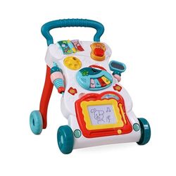 Mobiclinic®, Chariot de Marche Bébé, Avec Musique et Lumières, Vitesse Réglable, Jouets Amovibles, Master, + 6 mois, Centre d'activités Éducatives, Stable et Sûr, Multicolore