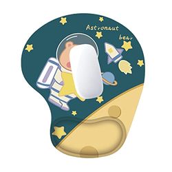 Viasccy muismat met polssteun, ergonomische muismat met antislip rubberen basis, traagschuim, muismat, schattige muismat voor laptop, thuis, kantoor, werken, gamen, C12