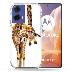 Cokitec Förstärkt skal för Motorola G85 5G djur giraff vit