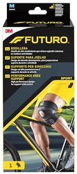 FUTURO Performance Knee Support, Medium (38.1 - 43.2 cm) – General Support, Breathable and Odour-Resistant, Open Patella Design, Adjustable Fit