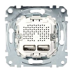 Merten EL ME 43660100 - System M USB Anschluss 2-fach - Netzteil - USB - Toma de corriente