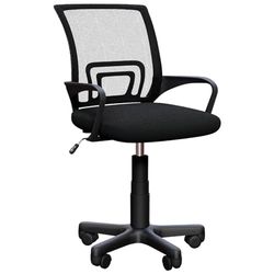 Vida Designs Airsdale - Silla de Oficina ergonómica de Malla de Altura Ajustable, Silla giratoria con Brazos de Apoyo para la Espalda y Ruedas de 360 Grados para Trabajo en casa y Estudio (Negro)