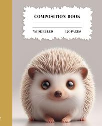 Cute animals portraits -Wild about wildlife series- Composition Notebook: Aesthetic journal for primay school children |120 pages | Wide Ruled | 7.25x9.5 inches | 19.05x23,5 cm | white paper