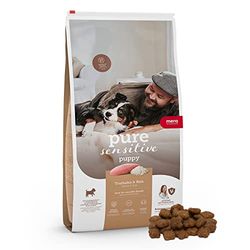 MERA Pure Sensitive Puppy met kalkoen en rijst (1 x 12,5 kg), licht verteerbaar hondenvoer voor puppy's, glutenvrij droogvoer zonder tarwe