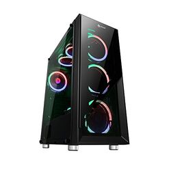 TALIUS Valkyria Midi ATX Tower svart – PC-fodral (Midi ATX Tower, PC, ATX, svart, spel, 0,6 mm)