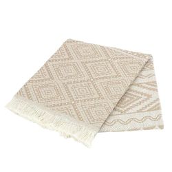 Alexandra House Living Couverture Tunez Beige 125 x 180 cm