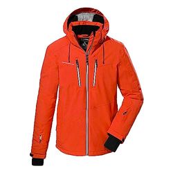 killtec Uomo Giacca da sci/giacca funzionale con cappuccio staccabile con cerniera e ghetta antineve KSW 44 MN SKI JCKT, dark orange, M, 38698-000
