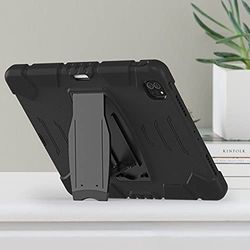 Funda para iPad Pro de 12.9 Pulgadas 2021, a Prueba de Golpes, 3 Capas de protección de Cuerpo Completo con Soporte para lápices, Color Negro