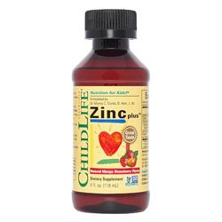 Child Life Zinc Plus, Natural Mango Strawberry - 118 ml.
