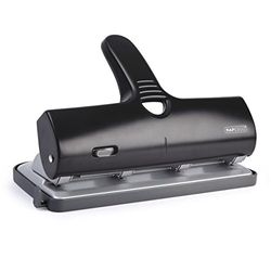 Rapesco 1293 ALU 40 Heavy Duty 4-Gaatsperforator, Zwart