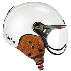 CGM EBI Casque de Ski Unisexe Adulte, Blanc nacré, M (57-58cm)
