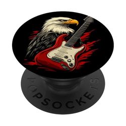 Divertido traje de ave de presa para los amantes de las guitarras de águila y rock PopSockets PopGrip Adhesivo