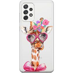ERT GROUP mobiltelefonfodral för Samsung A53 5G originalt och officiellt licensierat Babaco mönster Giraffe 002 optimalt anpassad till formen på mobiltelefonen, gedeeltelijk transparant
