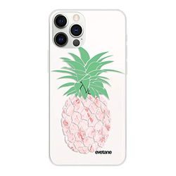 Beschermhoes voor iPhone 12/12 Pro, ananas, roze marmer