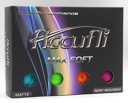 Accufli Max set med 12 mjuka golfbollar (12 st matt blandning)