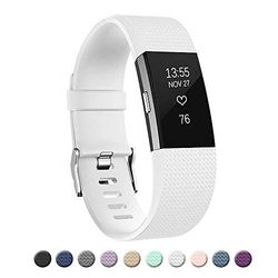 Reservebandjes voor Fitbit Charge 2 - reserveband voor zachte accessoires, Fitbit Charge 2 (5,5-6,7 inch) - wit