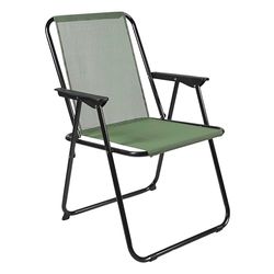 HOME DECO FACTORY, HDO0344, Khaki Pm M8 klapstoel, meubel, tuinmeubel, buitenzit, 51x75x60 cm, zithoogte 36 cm, UV-behandeling - stof, groen