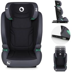 LIONELO IGO I-size Siège-auto pour enfants, groupe 2 3, de 100 à 150 cm ISOFIX ou fixation frontale sans ceinture, dossier et appui-tête réglables avec dossier amovible (Grey)