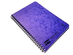 Europa Notemaker Fient à spirales Format A4 120 Pages lignées Feuilles microperforées-Violet
