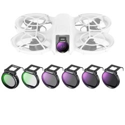 NEEWER Set Filtri ND Compatibile con DJI NEO, 6 Pezzi, ND8/ND16/ND32/ND64/CPL/UV, Accessori per Drone, Filtro Polarizzatore Circolare a Densità Neutra con Vetro Ottico HD Multistrato Sottile, FL-N31