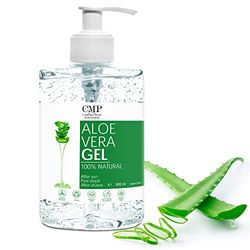 Gel Aloe Vera Puro, 100% Naturale, Potente Idratante, Lenitivo e Calmante della Pelle, Dopo la Ceretta, la Depilazione e il Doposole, After Shave - 500 ml