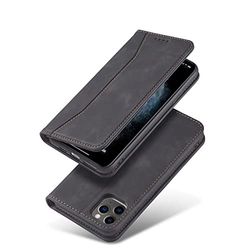 Custodia a portafoglio per iPhone 13 Pro da 6,7", in pelle PU, con chiusura magnetica, compatibile con iPhone 13/12 Pro max 5G Cover (nero)
