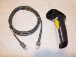 Zebra LS2208-7AZU0100ZR USB-kit, LS2208-SR20007R scanner, CBA-U01-S07ZAR USB-kabel, svart