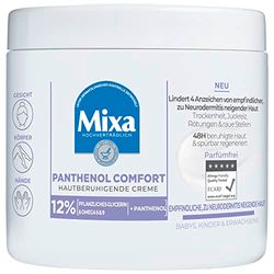 Mixa Panthenol Skin Soothing Cream with Panthenol, Care Cream for Dry, Sensitive and Neurodermatitis-Prone Skin, Wound Healing Cream for Redness and Itching, Panthenol Comfort, 400 ml