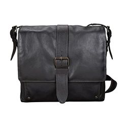 Pride and Soul FB1047134 – fixväska axelväska NEO med klickfix adapterplatta för cykel, laptopväska för 12 tums bärbara datorer, axelväska i äkta läder, väska ca 32 x 34 x 13 cm, mörkbrun