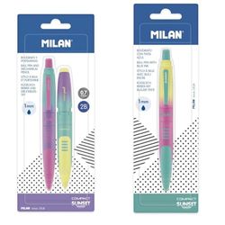 MILAN Blíster 1 bolígrafo + 1 portaminas COMPACT Sunset & Blíster 1 bolígrafo COMPACT Sunset