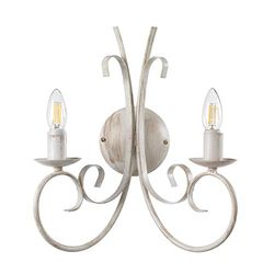 ONLI 4885/AP2 aplique 2 luzes de metal envelhecido, branco, 2