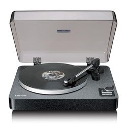 Lenco LBTA-165BK Tocadiscos Totalmente automático - Bluetooth 5.3 - Carcasa de Madera - Platos de Metal y Pastilla AT3600L - Arranque automático y Retorno automático - 2 velocidades (33/45 RPM)