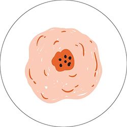 Bonateks, Round Digital Printed Mouse Pad, Non-Slip Base, for Office and Home, Diameter:22cm