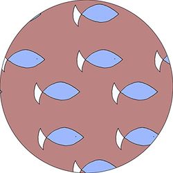 Bonateks, Ronde digitaal bedrukte muismat, antislip onderkant, voor kantoor en thuis, diameter: 22 cm