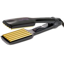 Gama Italy Professional - Fable Frisé - Fer à lisser plaques lissantes revêtues de céramique - Effet frisé. - Température toujours idéale de 210°C - Câble rotatif - 284 g
