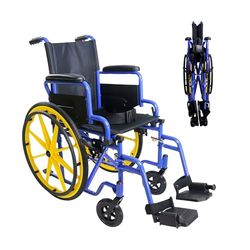 PEPE Mobility - Fauteuil Roulant Pliable Léger Enfant, Chaise Roulante Handicapé, Pliante, Léger