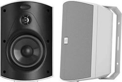 Polk Audio Patio 200 2-Way Indoor/Outdoor Speaker, Anodized Aluminium Dome Tweeter, Mineral Filled Polymer Cone Woofer: 5-Inch, All Weather Wall Mounted, White