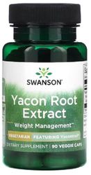 Swanson - Yacon Root Extract, 100mg | Digestive Health and Metabolism Support - 90 Veggie Capsules