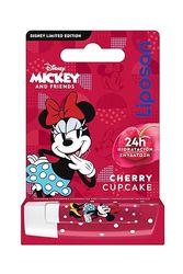 Liposan Cherry Cupcake Minnie Mouse Disney Limited Edition (1x 4,8 g), bálsamo labial para niños con 24 h de hidratación, bálsamo labial reparador para unos labios suaves