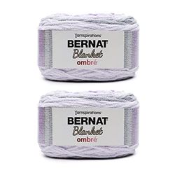 Bernat Deken Ombre Cool Paars Ombre Garen - 2 Pack van 300g/10.5oz - Polyester - 6 Super volumineus - 220 Yards - Breien, Haken & Ambachten, Chunky Chenille Garen