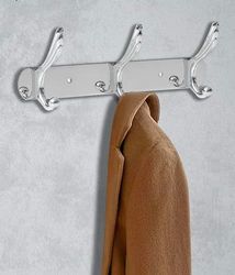 IPEA Metal Wall Coat Rack with 3 Hooks - Elegant Design - Wall Hanger for Home, Bedroom, Kitchen, Living Room, Store - Coat Hanger for Jackets, Coats, Hats - Metallic
