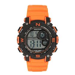 Armitron - Orologio sportivo da uomo, digitale, con cronografo, cinturino in resina, 40/8287, Arancione/Nero