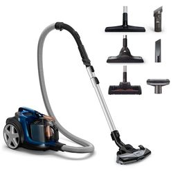 Philips PowerPro Expert Aspirapolvere Senza Sacco, Motore Potente da 900W, Filtro HEPA Allergy Lock, TriActive+ per Pavimenti e Tappeti, Blu (FC9745/09)